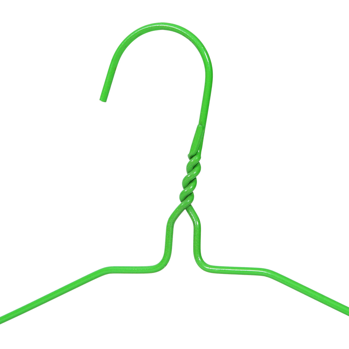 Green Wire Coat Hangers - Notched