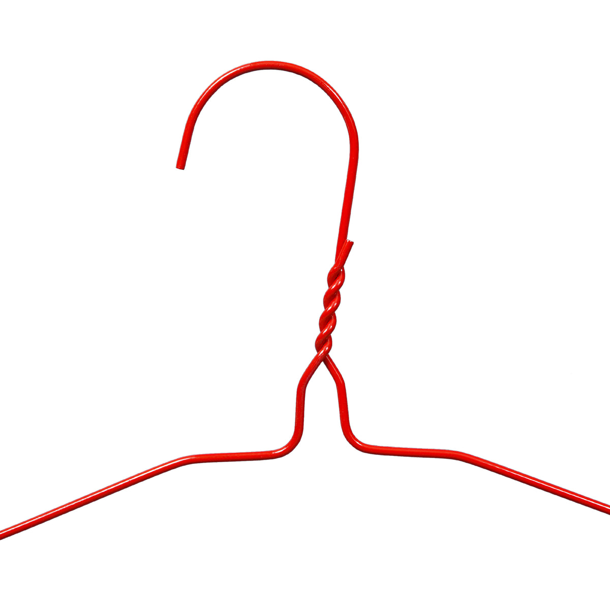 Red Wire Coat Hangers - Notched