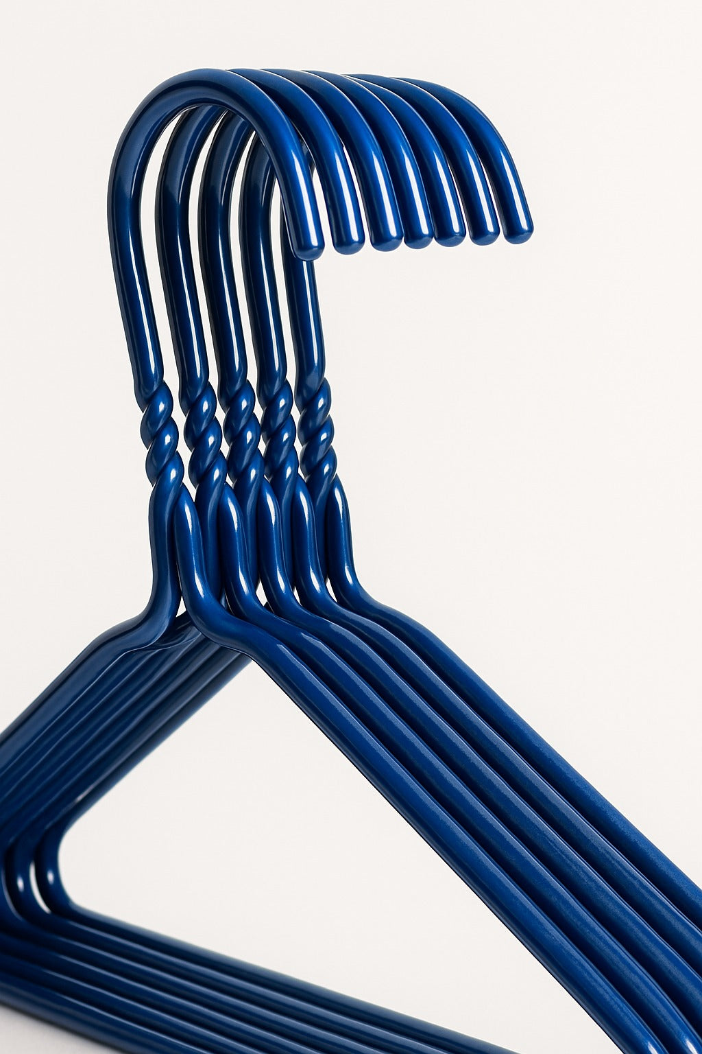 Premium Blue Metal Coat Hangers 10 Gauge - Plain