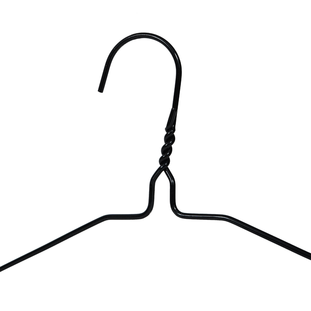 Black Wire Coat Hangers - Notched