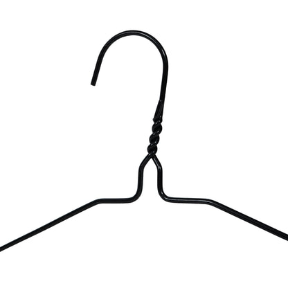 Black Wire Coat Hangers - Notched