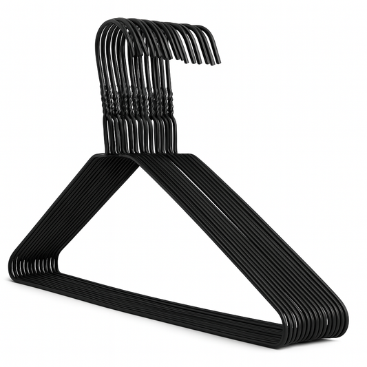 Black Metal Coat Hangers - Plain
