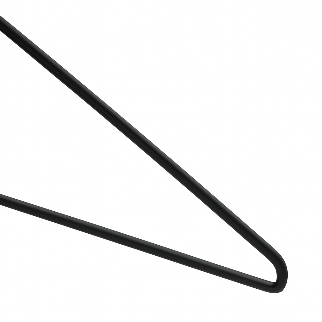 Black Metal Coat Hangers - Plain