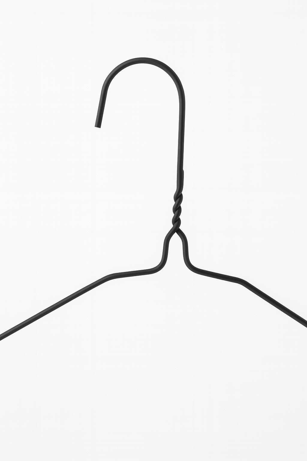 Black Metal Coat Hangers - Plain