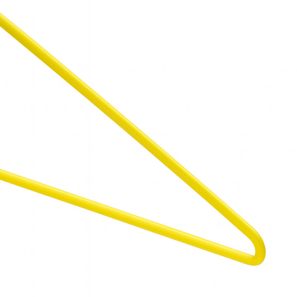 Yellow Metal Coat Hangers - Plain