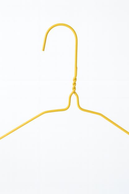 Yellow Metal Coat Hangers - Plain