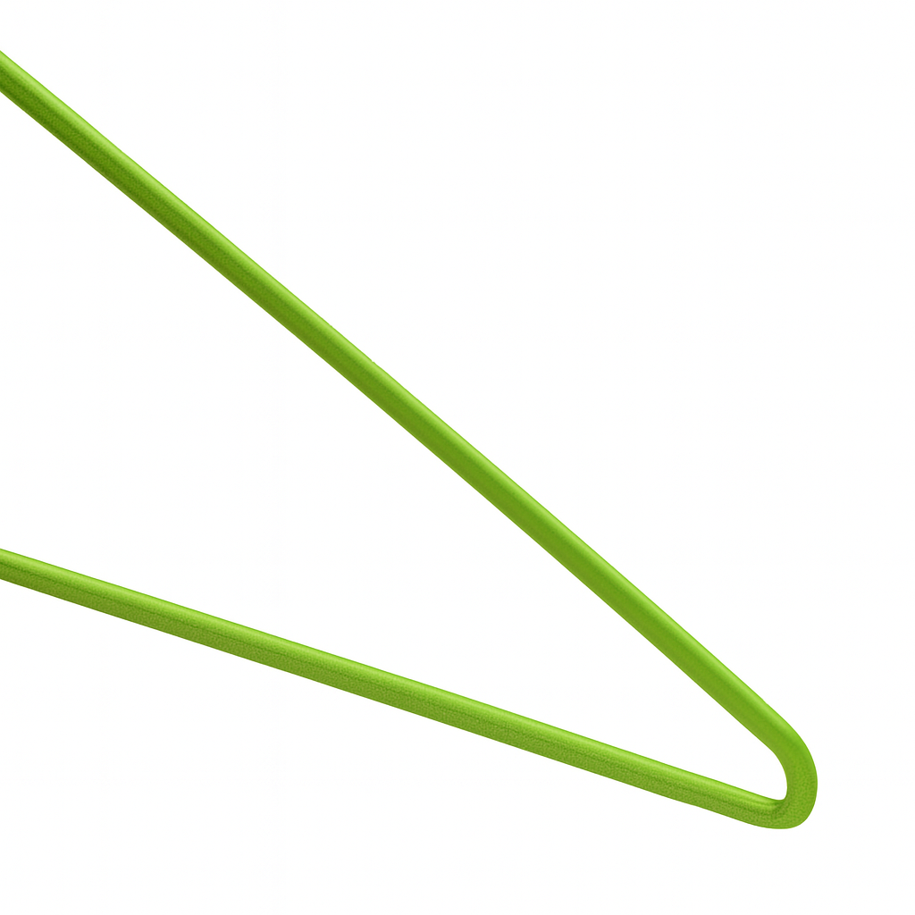 Green Metal Coat Hangers - Plain