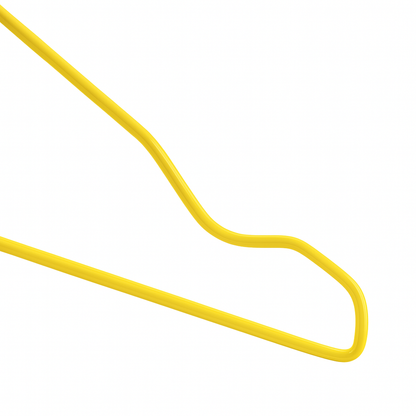 Yellow Wire Coat Hangers - Notched