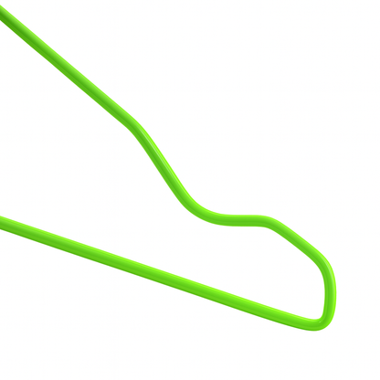 Green Wire Coat Hangers - Notched