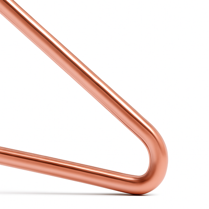 Premium Rose Gold Metal Coat Hangers 10 Gauge - Plain