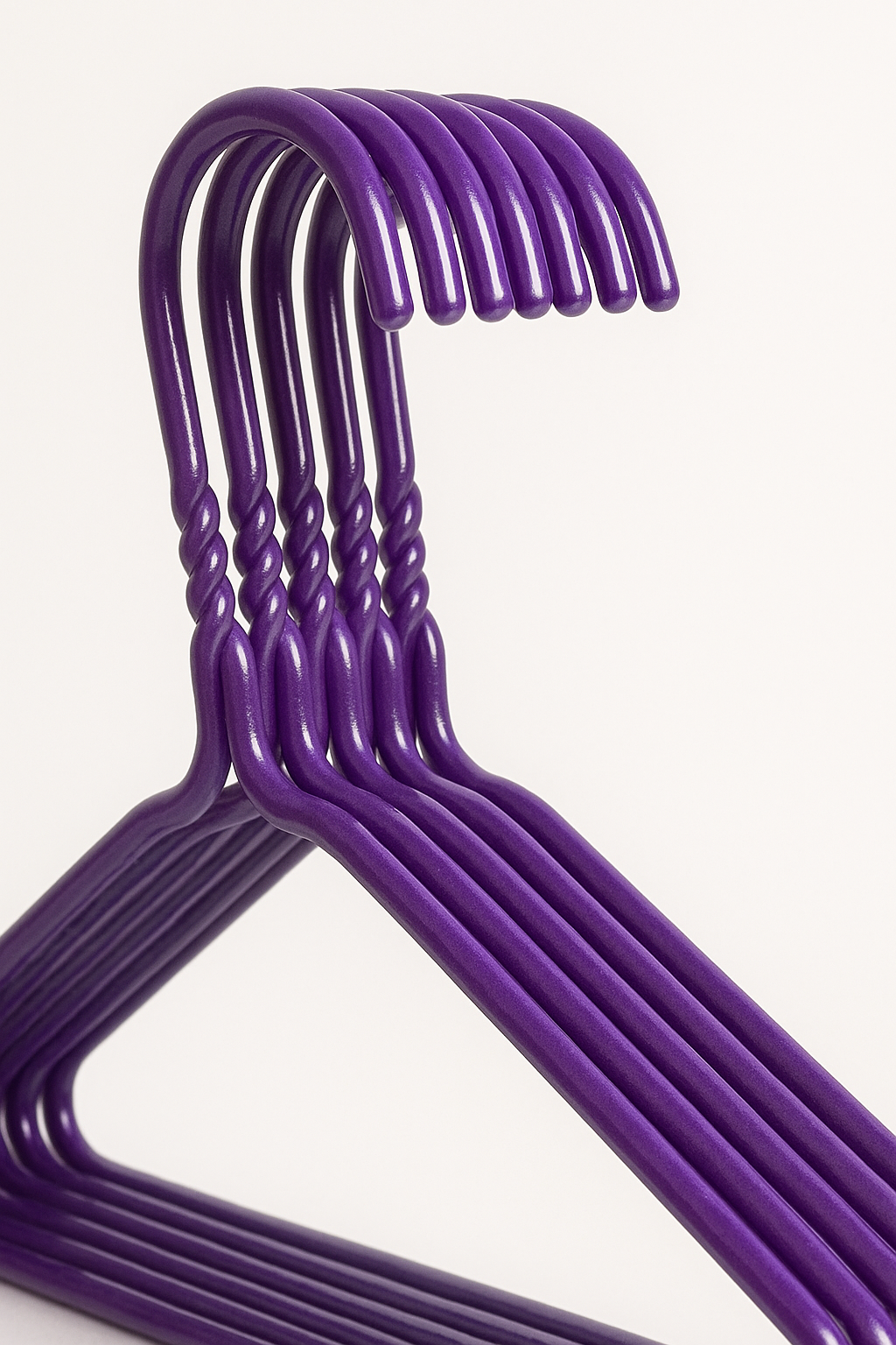 Premium Purple  Metal Coat Hangers 10 Gauge - Notched