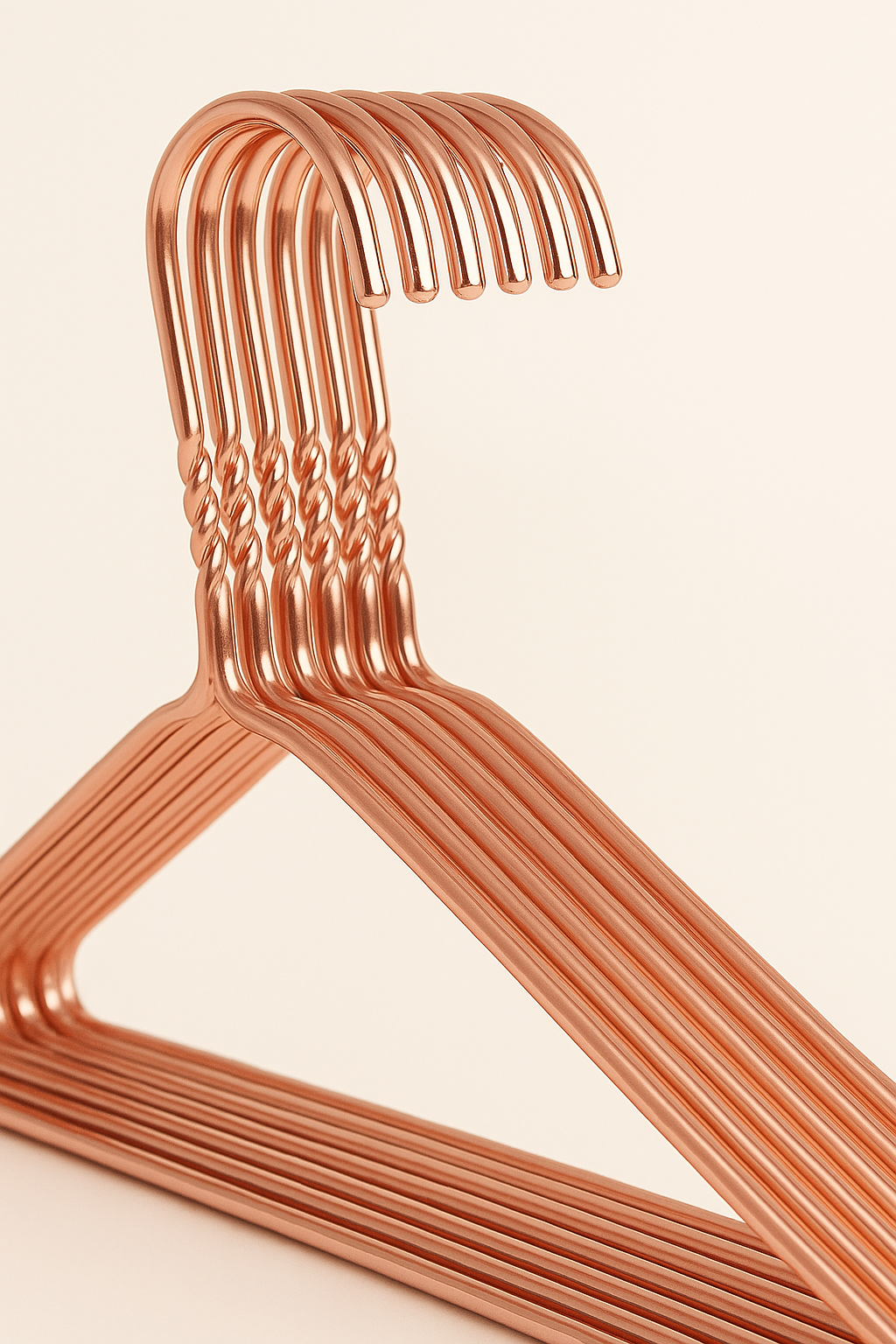 Premium Rose Gold  Metal Coat Hangers 10 Gauge - Notched