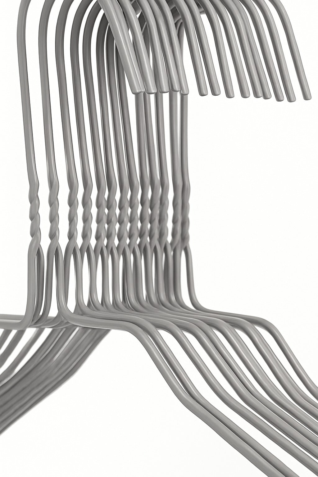 Grey Metal Shirt Hangers - 14.5G
