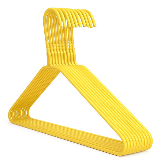 Premium Yellow Metal Coat Hangers 10 Gauge - Plain
